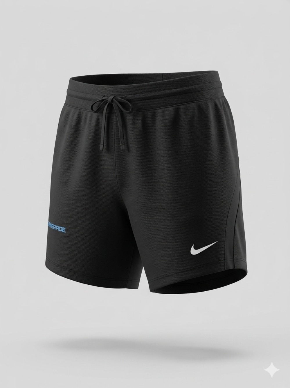Nike Black Athletic Shorts with White Swoosh